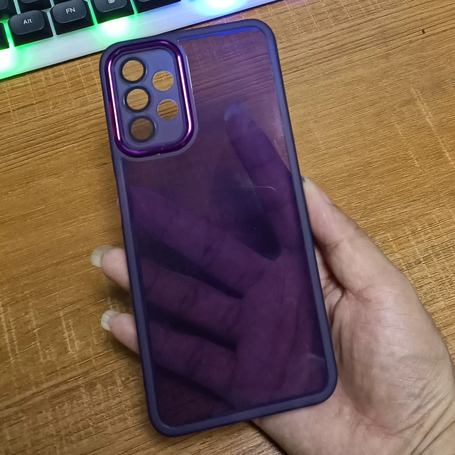 Stoßfeste Silikon-Handyhülle für Samsung Galaxy A73 5G in Purple mit Beschichtung - Bild 2