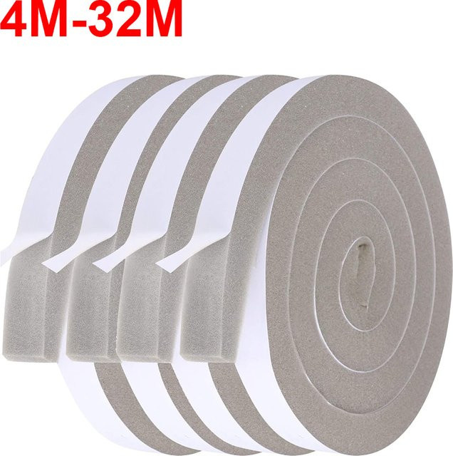 TFAAI Selbstklebender PU-Schwammschaum-Dichtungsstreifen als Schallschutz und Wetterschutz für Türen und Fenster, Breite: 1,5 cm, Höhe: 3 cm - Bild 1