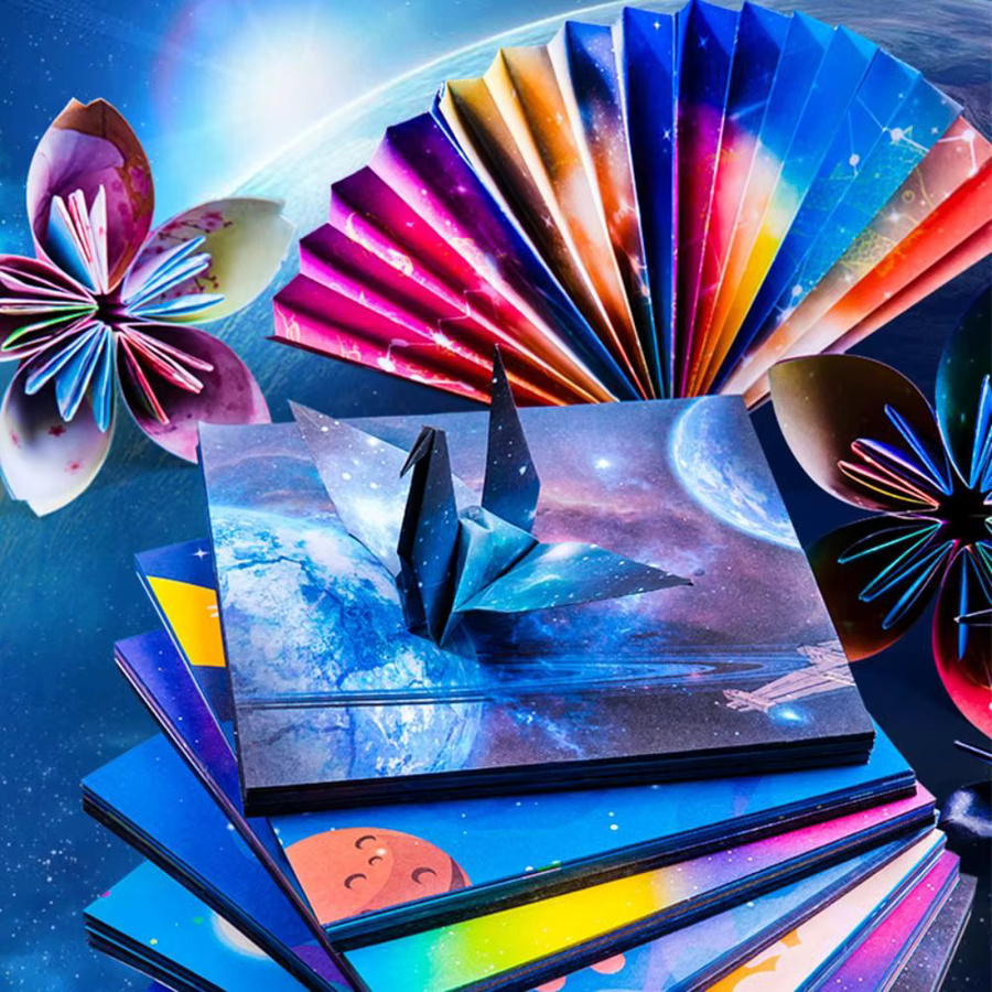 Mehrfarbiges Origami-Faltpapier für Scrapbooking und Handwerk, glänzend, quadratisch - Bild 3