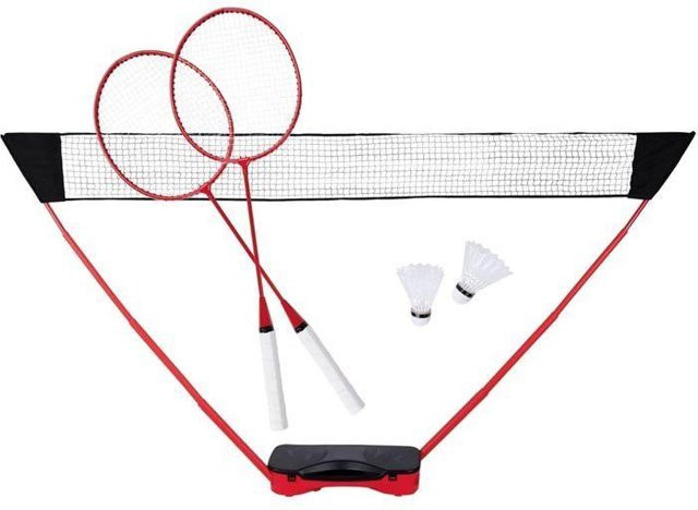 Donnay Badminton Set, Badminton Schläger für 2 Spieler, mit Federball und Außennetz - Bild 1