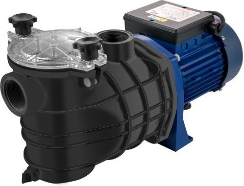 VEVOR Poolpumpe 750 W (1 HP) mit 15000 l/h Förderleistung, Ein-/Untergrund-Schwimmbadpumpe in Blau mit Vorfilterkorb und 2 Anschluss-Schläuchen, 50 mm Einlass/Auslass - Bild 1