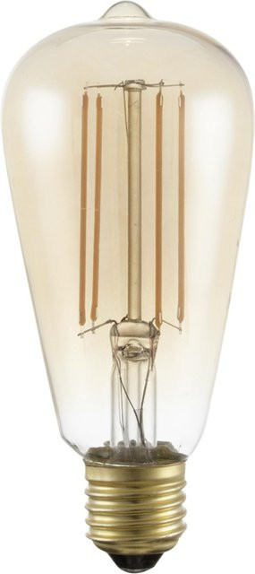 GLOBO LED-Leuchtmittel Edison Filamentlampe E27 in Klar/Kupfer mit 800 Lumen und 3000K - Bild 1