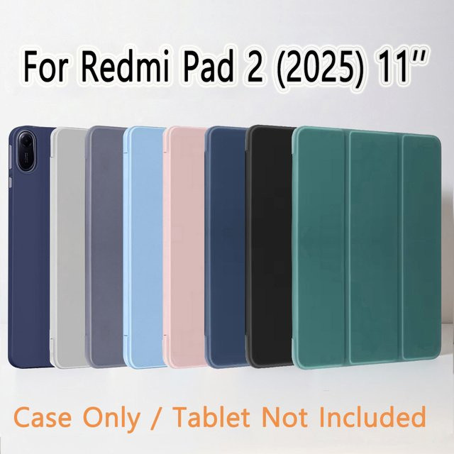 Xiaomi Magnetische Flip Smart Cover für Redmi Pad 2 2025 11 Zoll, dreifach faltbarer Ständer und stoßfeste weiche Silikonhülle in Schwarz - Bild 1
