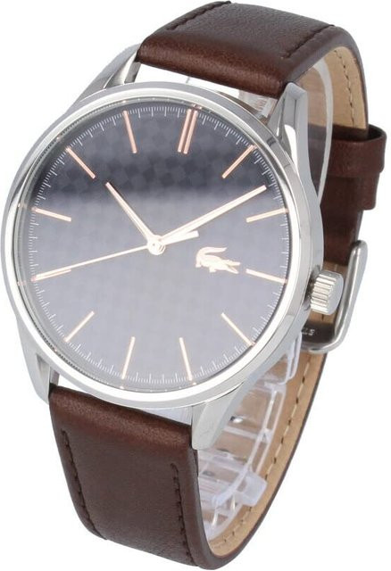 Lacoste Analoguhr, Quarz, Edelstahl, Leder, 42 mm, Herren - Bild 1