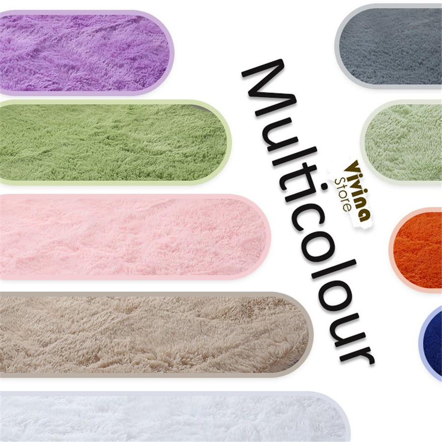 Ovaler flauschiger Langhaarteppich von ZZ HOME in Beige und Bunt, B/T: 120 x 200 cm - Bild 4