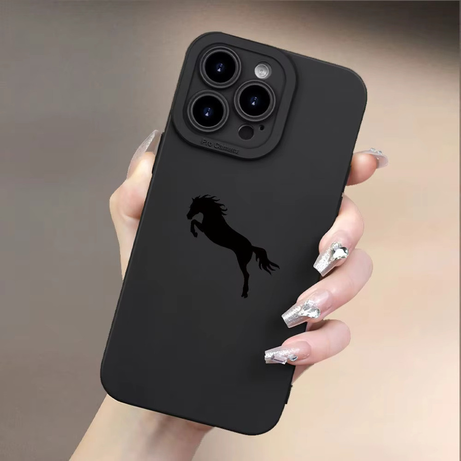 Kreative Dark Horse Handyhülle für Samsung Galaxy S25 FE, S24, S23 Ultra, S22 Plus und weitere Modelle, Farbe: Schwarz - Bild 4