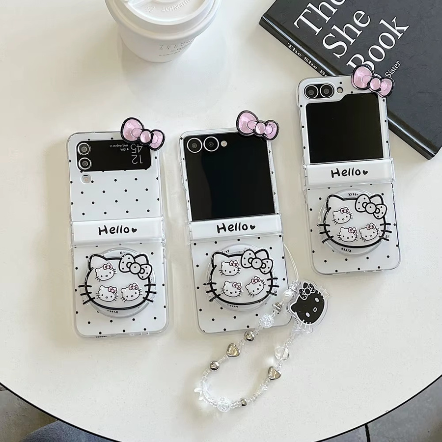 Sanrio Hello Kitty Handyhülle mit magnetischer MagSafe Halterung für Samsung Galaxy Z Flip 7 6 5 4 Cover im Cartoon Design - Bild 2
