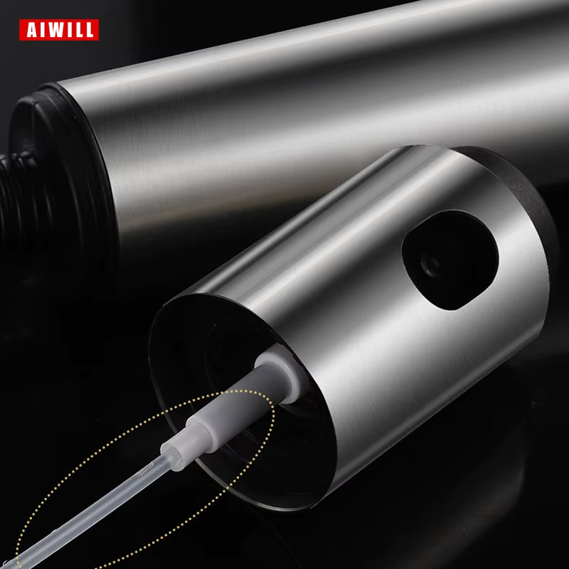 AIWILL Olivenöl Sprayer aus Edelstahl in Silber, 100 ml Sprühflasche für die Küche und zum Grillen - Bild 4