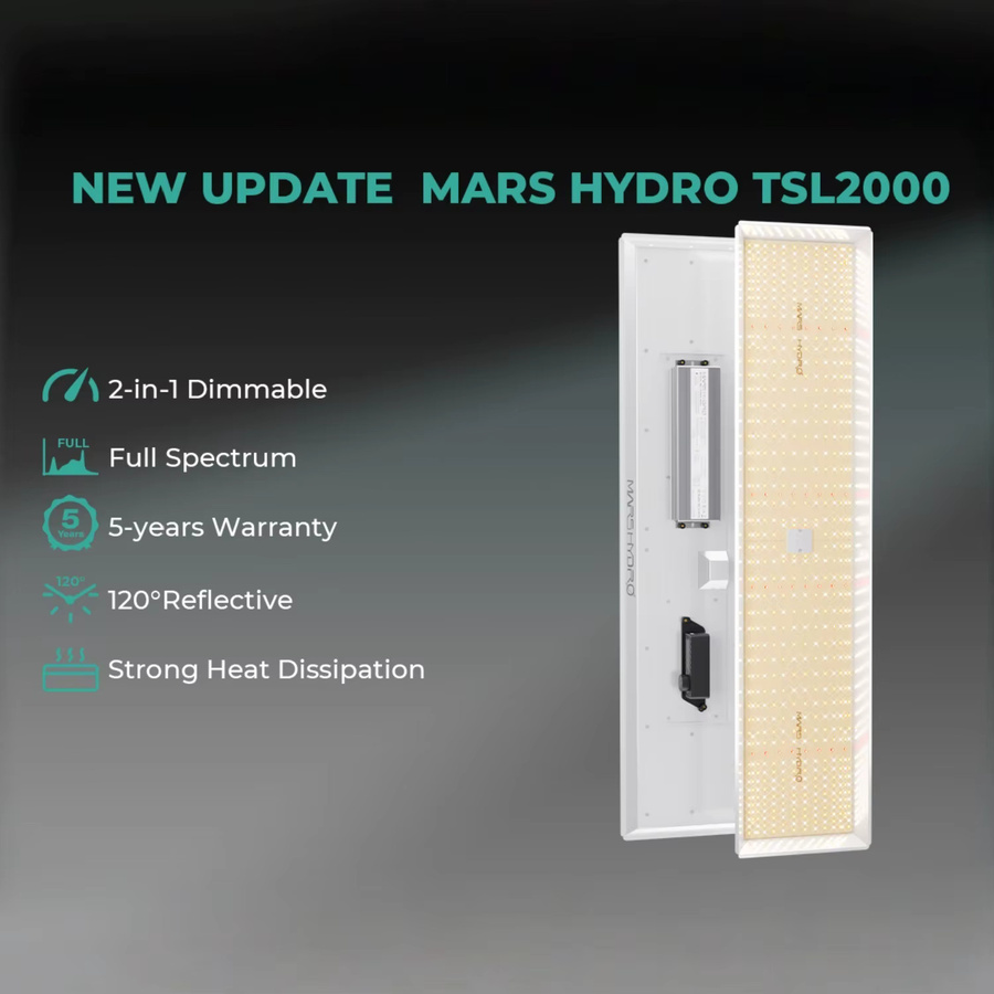 MARS HYDRO TSL2000 300W LED Pflanzenlampe Vollspektrum Dimmbare Pflanzenleuchte für Gemüse- und Blumenanbau - Bild 2