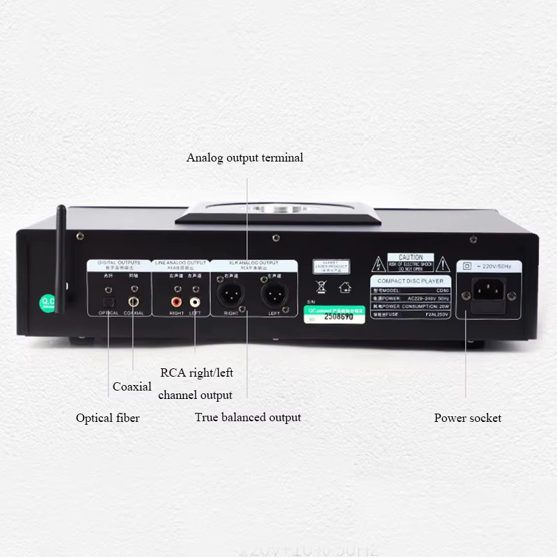 Nobsound CD50HIFI Professioneller CD-Player mit Bluetooth 5.3 und SC6137 DAC-Chip sowie DA11 Laufwerksmechanismus - Bild 2