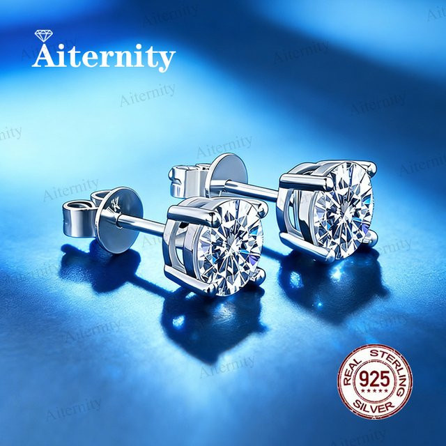 AITERNITY Ohrringe, 925 Silber, Moissanit, Unisex - Bild 1
