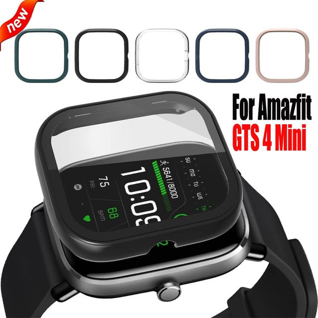 CAOWTAN Schutzhülle für Amazfit GTS 4 Mini, Silikon, Schwarz, Unisex - Bild 1