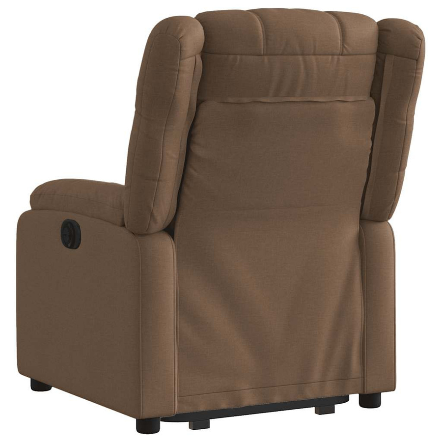 vidaXL Relaxsessel mit elektrischer Aufstehhilfe in Braun mit Stoffbezug und Armlehnen - Bild 4