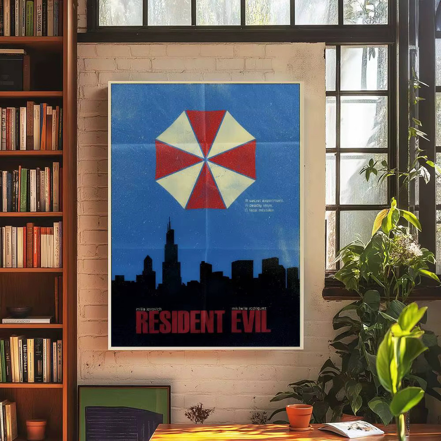 Resident Evil Horror-Film Wandaufkleber Rastar Whitepaper-Poster in Mehrfarbig für dein Zimmer, Bar oder Café - Bild 5