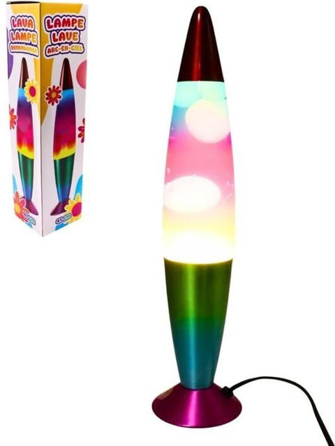 Dekorative Lava-Lampe BG INTERNATIONAL in Regenbogen Mehrfarbig mit warmem Licht und hypnotischem Flüssigkeitseffekt, Höhe: 41 cm - Bild 1