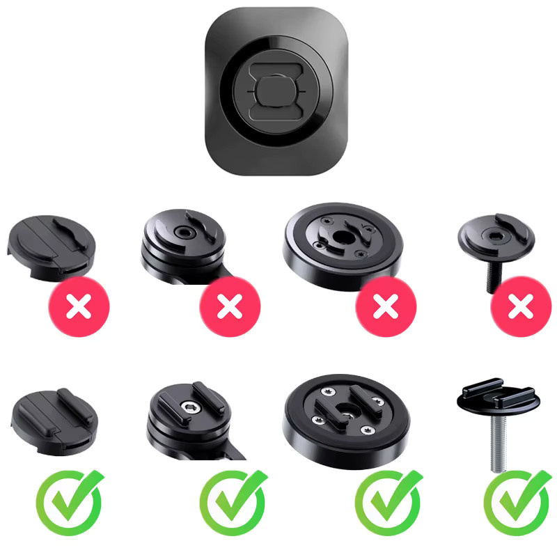 Universal Telefon Adapter Klebe Interface in Schwarz für Motorrad, Auto und Fahrrad zur schnellen Montage deines Handys - Bild 2