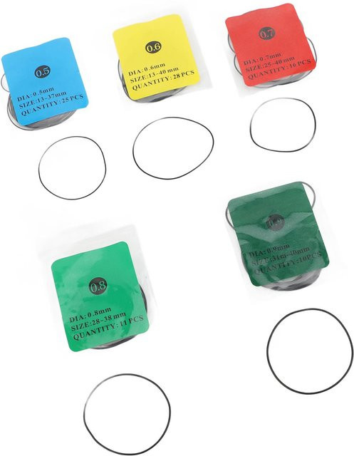 90 Stück O-Ringe für Uhrengehäuseböden, Kautschuk, Unisex - Bild 1
