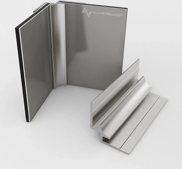 Aluverbund24 Inneneckprofil für Alu-Verbundplatten in Silber, Länge: 100 cm - Bild 1