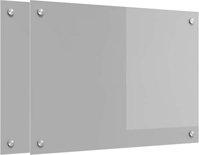 vidaXL Küchenrückwand aus gehärtetem Glas, 2 Stück, Hellgrau, B: 70 cm, H: 50 cm - Bild 1