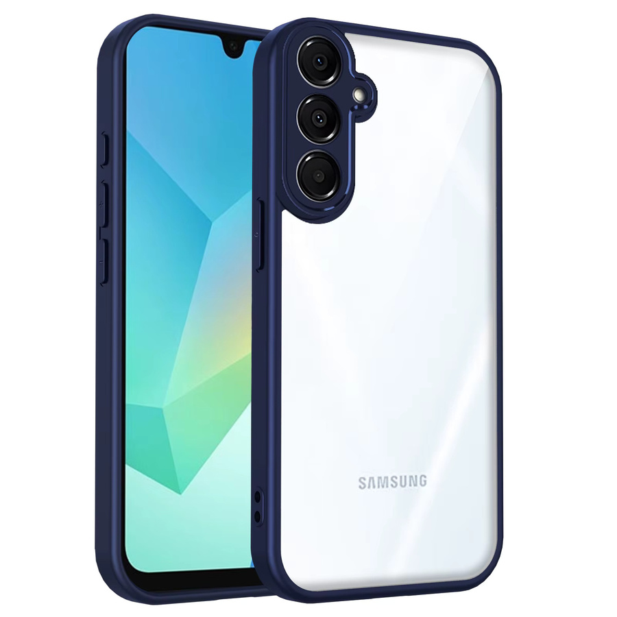 Samsung Galaxy A36 A35 5G A34 Handyhülle mit Luftpolster und Silikon Bumper, Klare Matte Rückseite und Hartschale - Bild 2