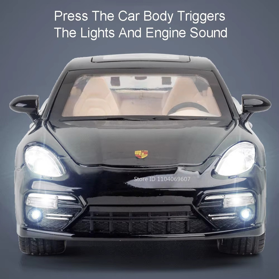 MAKEDA Panamera Miniaturauto-Modellspielzeug, Maßstab 1:24, Metall, Rot - Bild 5