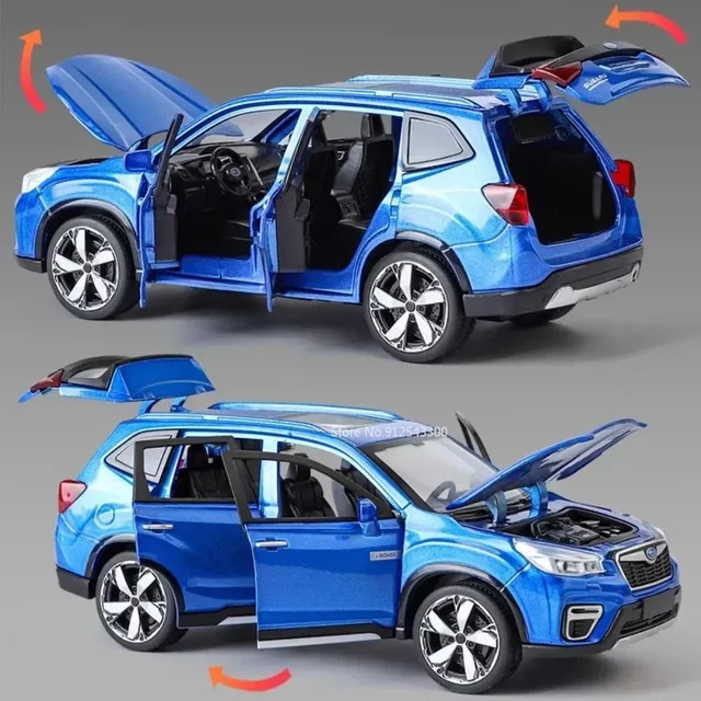MAKEDA Forester WRXSTI Automodell, 1:30 Maßstab, Metall, mit öffnenden Türen - Bild 1