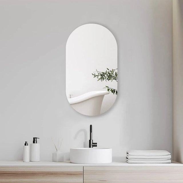 DSK Designspiegel Silver Pico in Silber, B: 50 cm, H: 90 cm - Bild 1