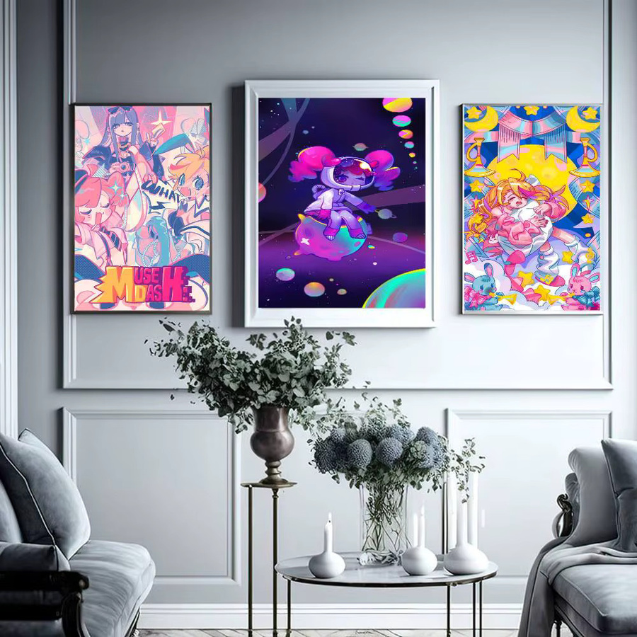Selbstklebendes Muse Dash Anime Kunstposter aus Papier, Mehrfarbig, B/H: 15,0 x 10,0 cm - Bild 4