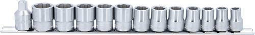 KS Tools RESCUEpower Stecknuss-Satz 3/8 Zoll, 13-teilig, Chrome Vanadium, Silber - Bild 1