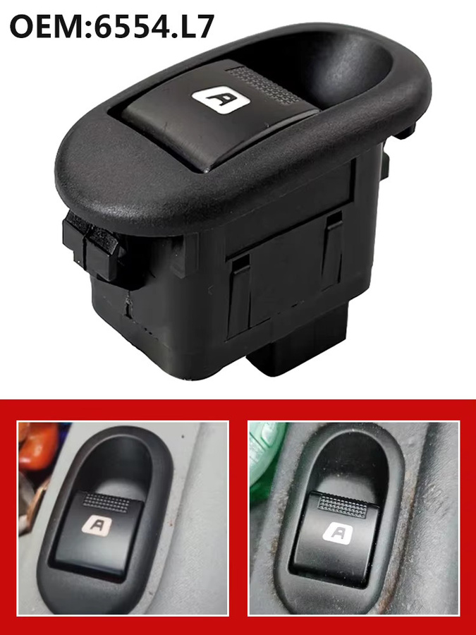 Malcayang Elektrischer Fensterheber Schalter für Citroen C2 C3 und Peugeot L7 in Schwarz - Bild 3
