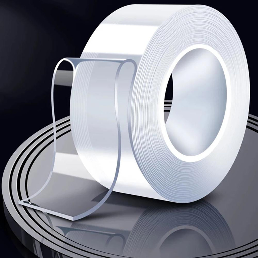 Nano doppelseitiges Klebeband aus Nano PU Gel, transparent, wiederverwendbar und spurlos entfernbar, Länge: 1 m - Bild 5
