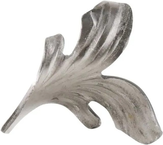 FeNau Schwerbarockblatt aus Stahl in Silber, Roh, B: 6,5 cm, H: 7,0 cm, Dicke: 0,3 cm, Links - Bild 1