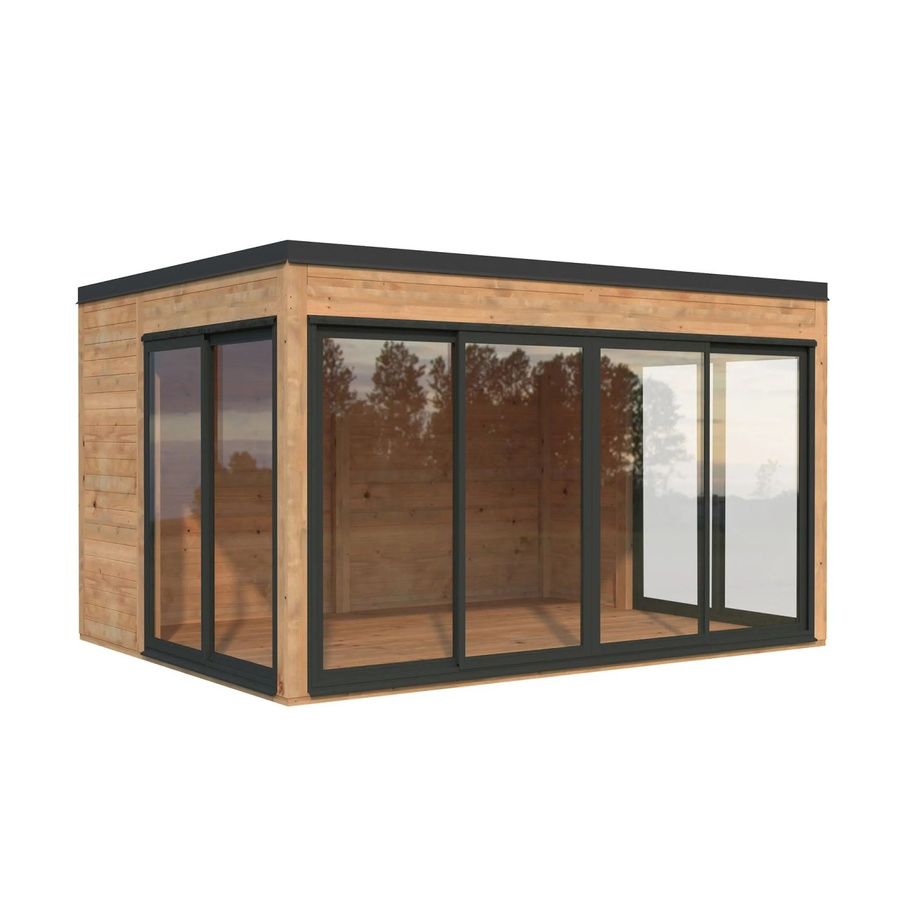 Palmako Gartenhaus Serena mit Pultdach aus Fichtenholz in Braun, B/T: 420 x 320 cm - Bild 2