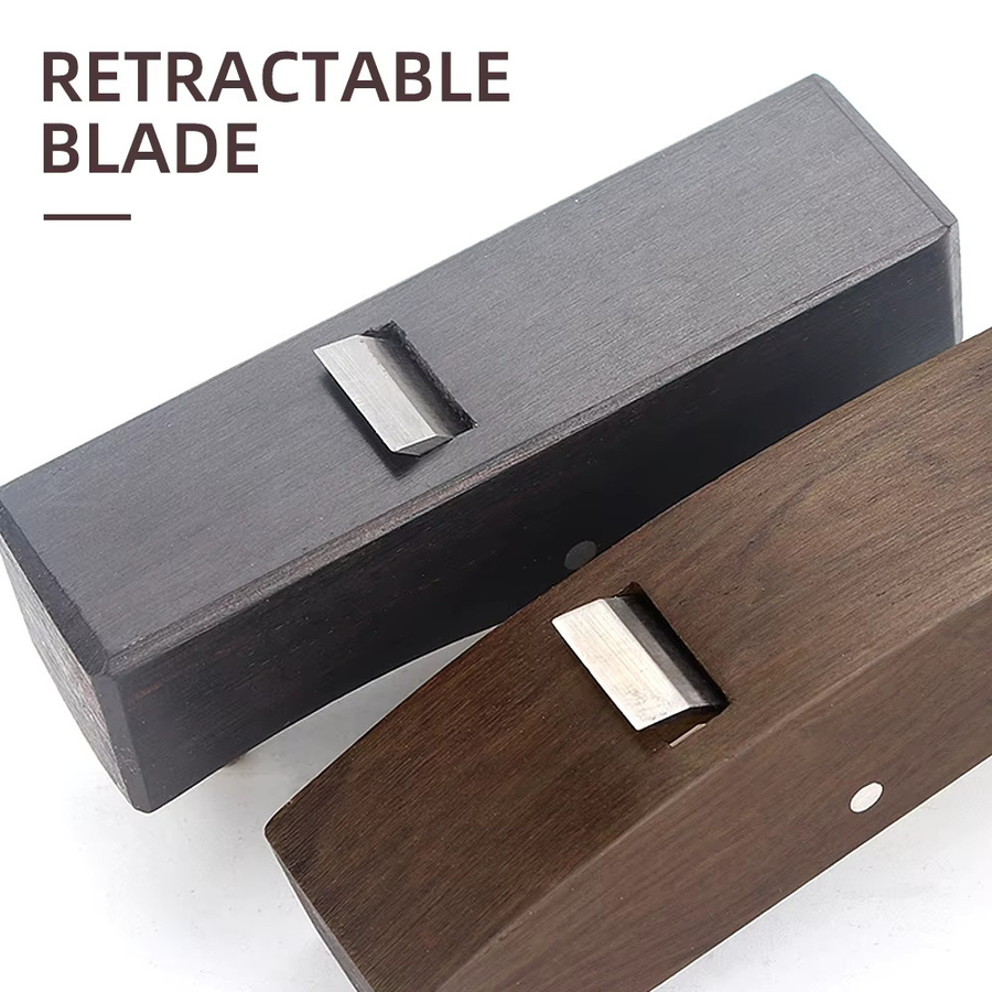 QJH Professioneller ovaler und flacher Lederabstreifer aus Holz für DIY-Lederhandwerk und Ebenholz-Kantenstanze - Bild 3