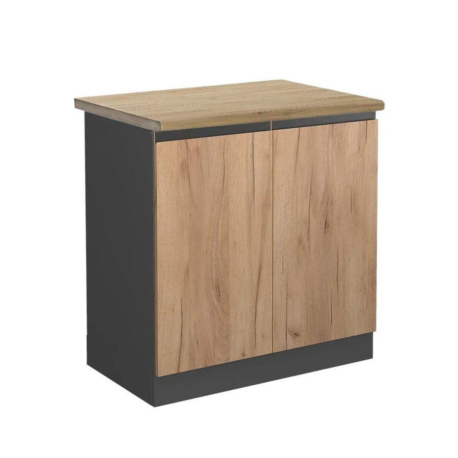 Vicco Spülenunterschrank R-Line Goldkraft Eiche/Anthrazit B: 80 cm, T: 60 cm, H: 81,6 cm - Bild 2