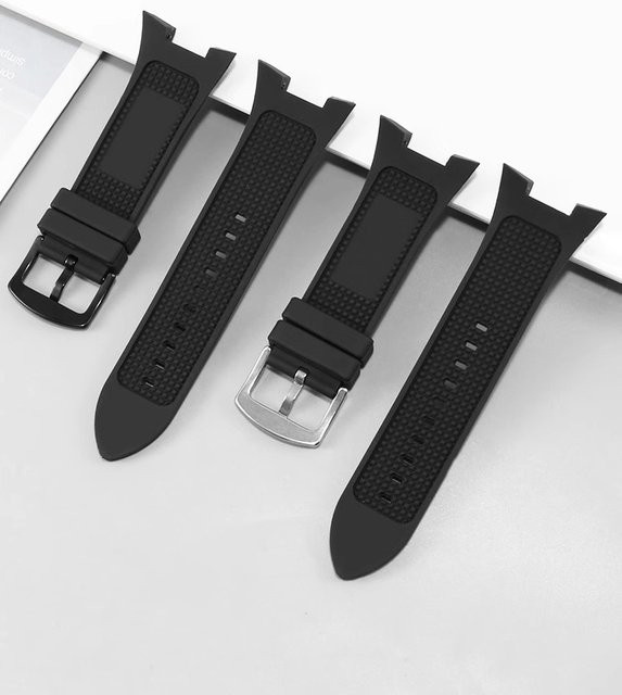 Armani Uhrenarmband Silikon, Schwarz, Herren, 32*14mm - Bild 1