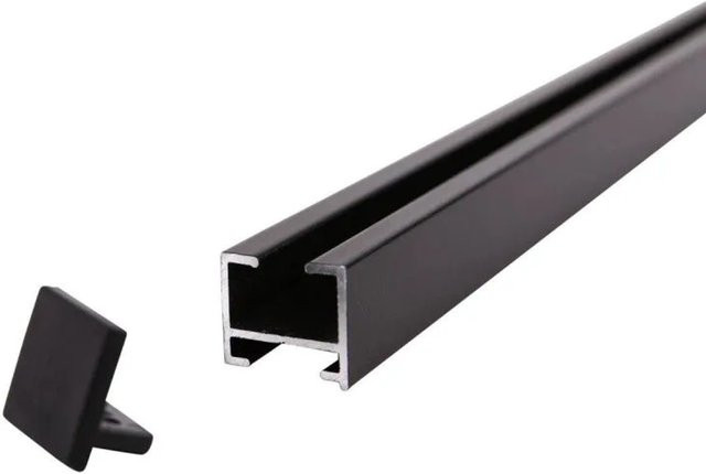 Deco-Raum Gardinenschiene Square nach Maß, 1-Lauf, gerade, Deckenmontage, Schwarz, Länge: 350 cm - Bild 1