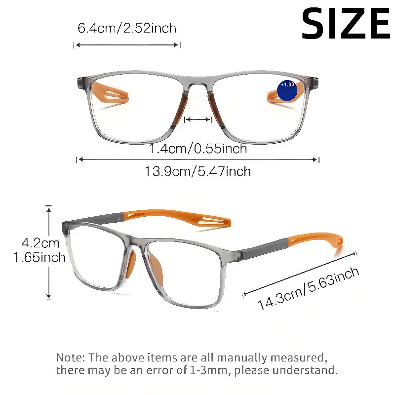 ZUIDID Lesebrille, Rechteckig, Vollrand, Unisex - Bild 3