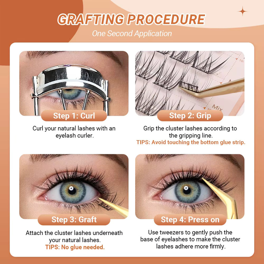 Lashtalk DIY-Wimpern Anime Cluster, natürlich, 60 Stück - Bild 4
