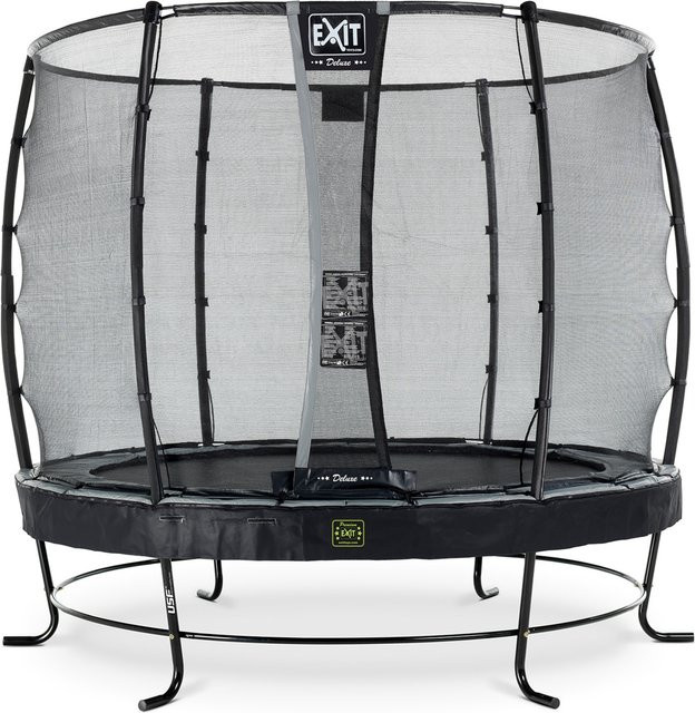 EXIT Elegant Premium 251 Trampolin mit Sicherheitsnetz Deluxe Rund in Schwarz - Bild 1