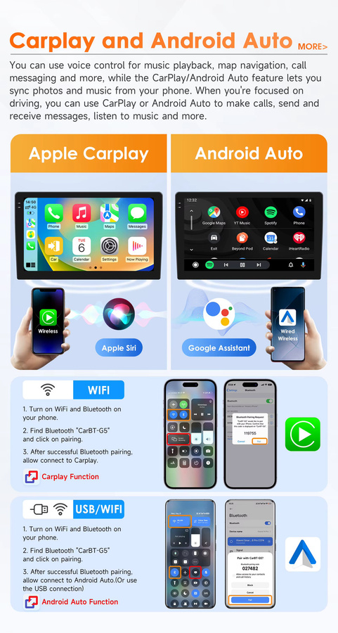 Hizpo Android 14 Autoradio für Renault Megane 3 2008-2014 mit 8 Kernen, Qualcomm Snapdragon 6115, GPS, 4G, Carplay und AI Auto, Schwarz - Bild 3