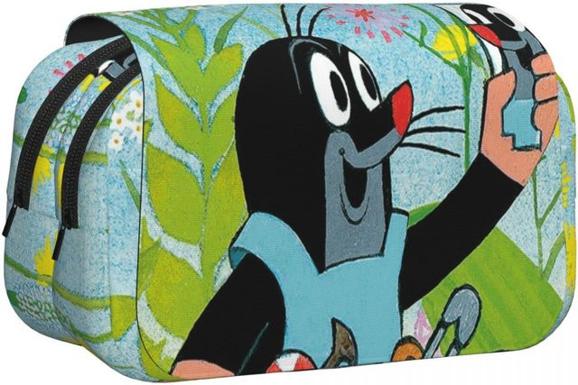 Mole Happy Krtek Federmäppchen aus Leder in Multicolour als Stifthalter und Aufbewahrungsbox für Stifte und Bleistifte - Bild 1