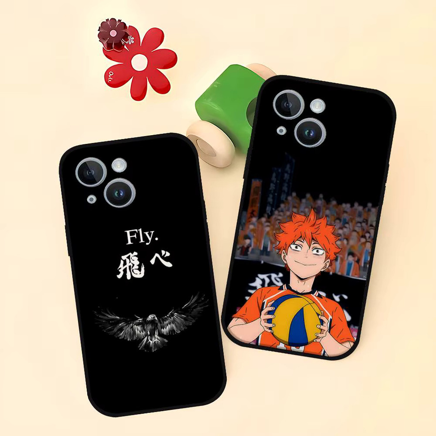 Mesuca Anime Haikyuu Handyhülle aus weichem TPU für iPhone 11 bis iPhone 17 Pro Max Plus Mini in Mehrfarbig - Bild 6