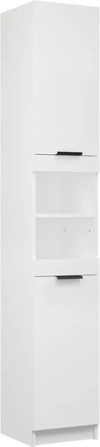 vidaXL Badschrank Weiß aus Holzwerkstoff B/T/H: 32 x 34 x 188,5 cm - Bild 1