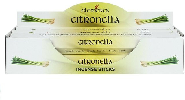 Elements Citronella Räucherstäbchen in Weiß/Grün (6er Packung) - Bild 1