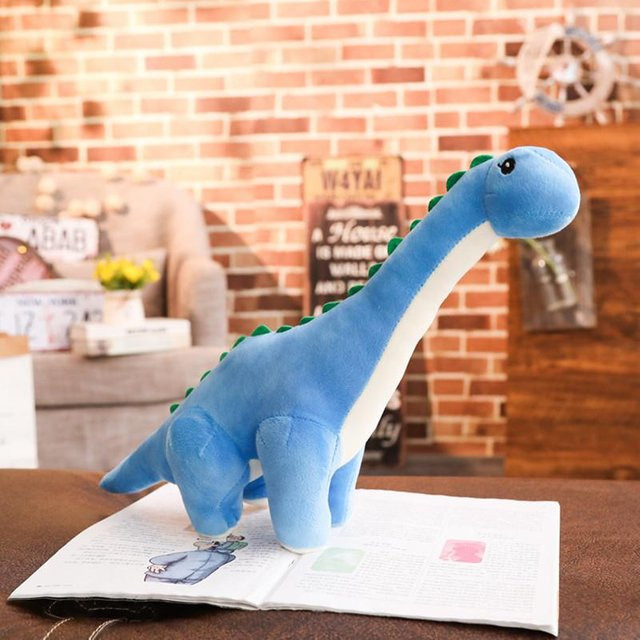Brinqedos Tanystropheus Dinosaurier, Plüschtier, Blau/Grün/Rosa, 80cm - Bild 1