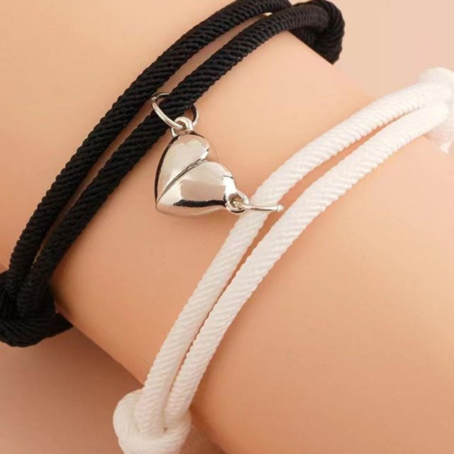 Partnerarmband, Schwarz und Weiß, Magnetisch, Unisex - Bild 1
