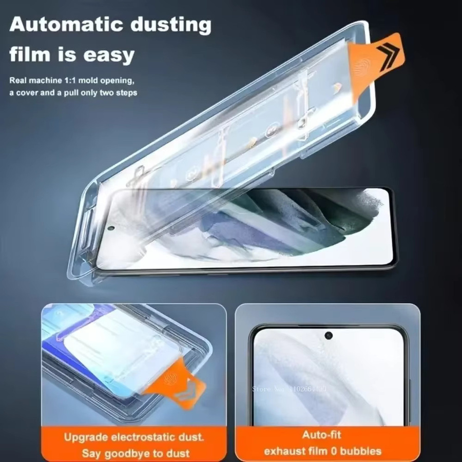 4in1 Schutzset für Samsung S26 S25 Edge S24 Ultra mit gehärteter Glasfolie und Linsenschutz in Transparent - Bild 3