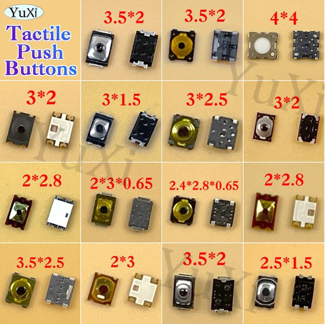 10 Stück Taktile Druckschalter SMD Mikroschalter Ein/Aus Innentasten in Multicolor für Huawei Xiaomi OPPO iPhone Smartphones - Bild 1