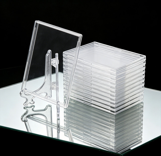 XJM Acryl-Kartenhüllen für Idol-Fotos und Spielkarten, hochtransparent und hart, 5 oder 10 Stück, Farbe: transparent - Bild 1